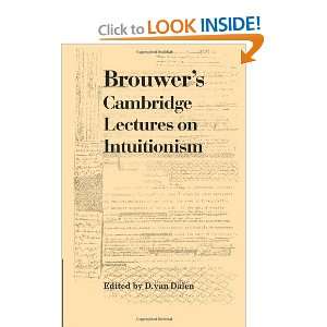   on Intuitionism [Paperback] Luitzen Egbertus Jan Brouwer Books