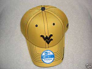 WVU Hat Gold with Flying WVU Mountaineers logo Size M/L  