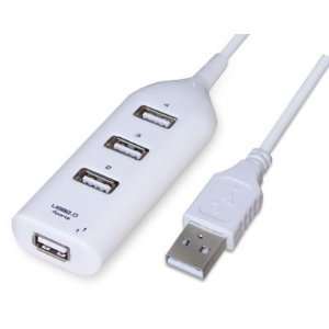 USB 2.0 4 Port Hub for Xp/vista/windows 7/mac  Long USB Cord   Plug 
