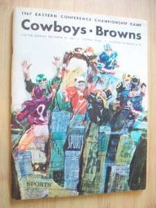 1967 NFL Eastern Conference Championship Program Dallas Cowboys 