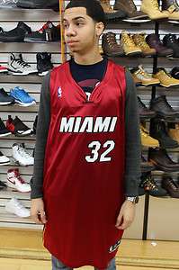 Miami Heat Scarlet Red White Black Shaquille Oneal #32 Authentic 