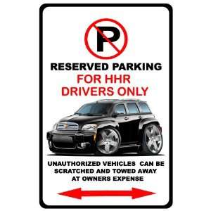 Chevrolet HHR Standard and SS Muscle Car toon No Parking Sign