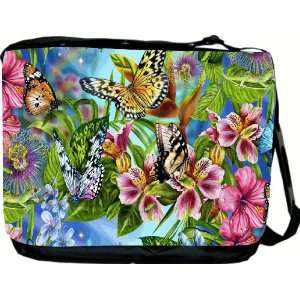  RikkiKnight Butterfly Art Design Messenger Bag   Book Bag 