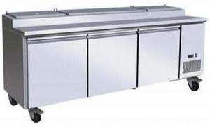 Cooltech 3 Door Stainless Steel Refrigerated Pizza Prep Table 95 