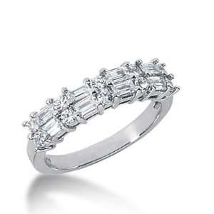 14K Gold Diamond Anniversary Wedding Ring 10 Round Brilliant Diamonds 