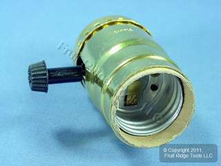 Leviton Turn Knob Light Socket Brass Lamp Holder  
