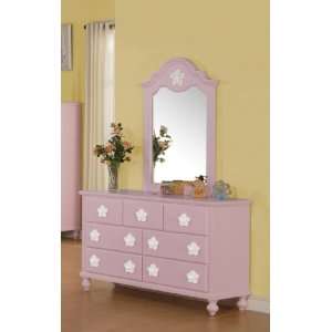  Acme 00740 Floresville Mirror, Pink