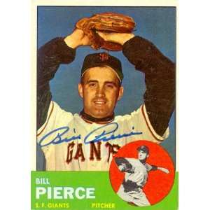 Bill Pierce Autograph/Signed Vintage Topps Card