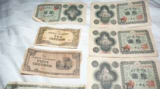 lot Japanese World War II currency pesos more  