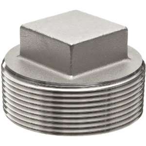 Stainless Steel 316 Cast Pipe Fitting, Square Head Cored Plug, Class 