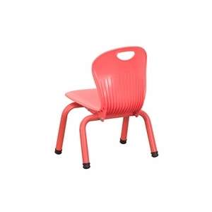 Kids Chair Red Plastic Stackable 10.625 in Seat Height  