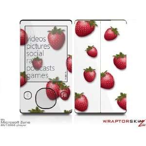  Zune 80/120GB Skin Kit   Strawberries on White plus Free 