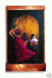 Copper Indoor Wall Fountain flamenco dancer spanish  