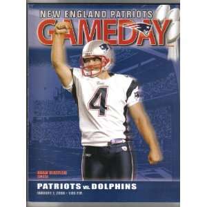  Game Day, Adam Vinatieri on cover   January 1, 2006, (Patriots vs 