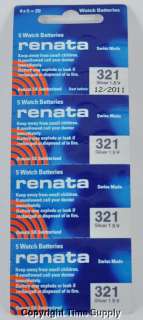 20 pcs 321 Renata Watch Batteries SR616SW SR616  