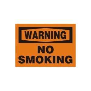  WARNING NO SMOKING 7 x 10 Plastic Sign