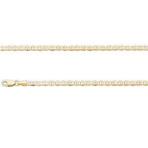   Chain Necklace   14 kt gold, Marina Style   Length 18, Width   3.5mm