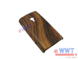 FREE SHIP for Sony Ericsson X10 Cover Printed Wooden Hard Case +LCD 