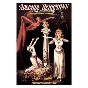 Adelaide Herrmann and Company Hindoo Magic   Paper Poster (18.75 x 28 
