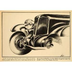  1930 Print Herbert Florian Weissinger Chrysler Car Art 