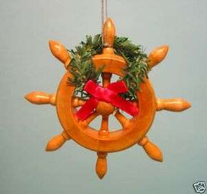 Wood Ships Wheel Ornament ~ Nautical Captain Pirate  