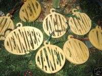 CHRISTMAS WOOD ORNAMENT NAME PERSONALIZED  