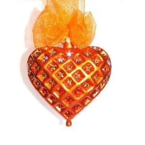  Juicy Orange 3 inch Heart 