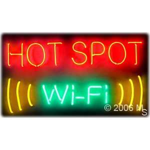 Neon Sign   Hot Spot Wi Fi   Extra Large 20 x 37  