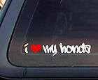 Love My Honda w/ Red Heart Car Decal / Sticker   GRAFFITI STYLE