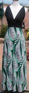   Black / Green Women Casual Summer Maxi Dress   Size S, M  