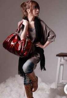 Womens Lady Girls Korean Classic Artificial Leather Handbag 