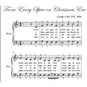  Spire on Christmas Eve Easy Piano Sheet Music Christmas Carol Books