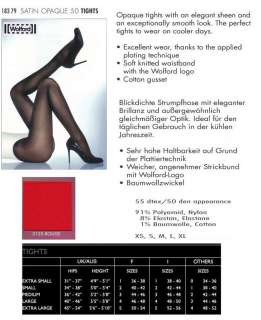 Wolford Pantyhose/tights Satin opaque 50 rouge S  