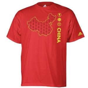  adidas Houston Rockets Red Homeland China T shirt Sports 