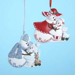  Club Pack of 12 Snowman Best Big Brother/Sister Christmas 