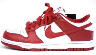 Nike Dunk Low white Leather AIR Red Lo New 12 new  