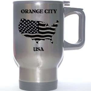  US Flag   Orange City, Florida (FL) Stainless Steel Mug 