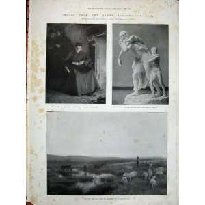  1900 Royal Academy Brown Lucas Davis Sheep Statue Art 