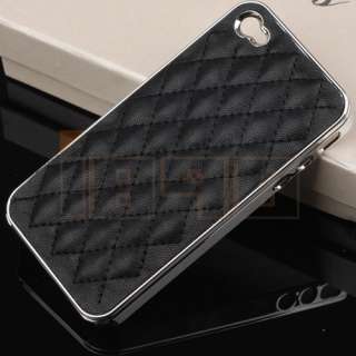 NEW BLACK HARD BACK CASE COVER WITH CHROME STAND FOR APPLE IPHONE 4 4G 