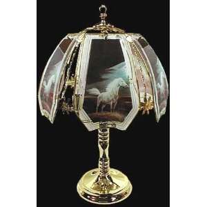 White Horse 23 Touch Lamp ET WH Select Base Finish Antique Brass