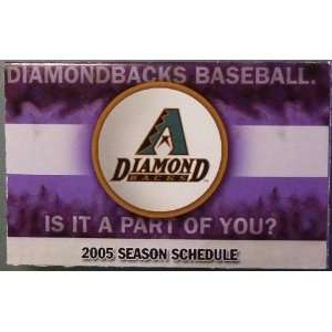  2005 Arizona Diamondbacks Fold Out Season Schedule   3 1/2 