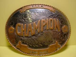   COMSTOCK SILVERSMITHS Mare CHAMPION STERLING Front Belt Buckle  