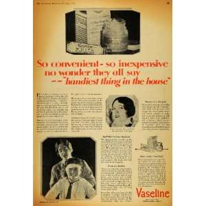  1928 Ad Vaseline Petroleum White Jelly Uses Husband 