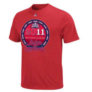 St. Louis Cardinals Red Majestic 2011 World Series Champs Eleventh 