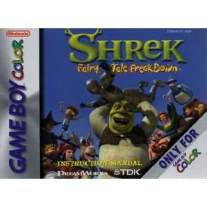 Shrek   Fairy Tale Freak Down GBC Instruction Booklet (Game Boy Color 