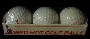Vintage RARE American Greetings Red Hot Golf Balls 3 pk  