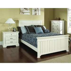  King Panel Bed by Samuel Lawrence   Winter White (8110 
