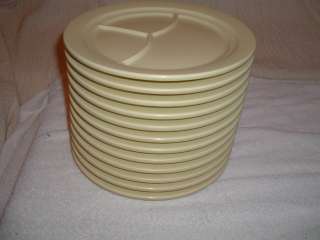 12 Boonton Melmac Divided Plate Plates Yellow Retro  