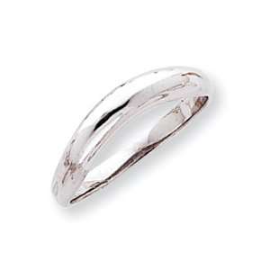  14k Gold White Gold Polished Stackable Wave Ring Jewelry