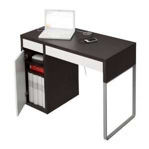  Ikea Micke Desk Black Brown White